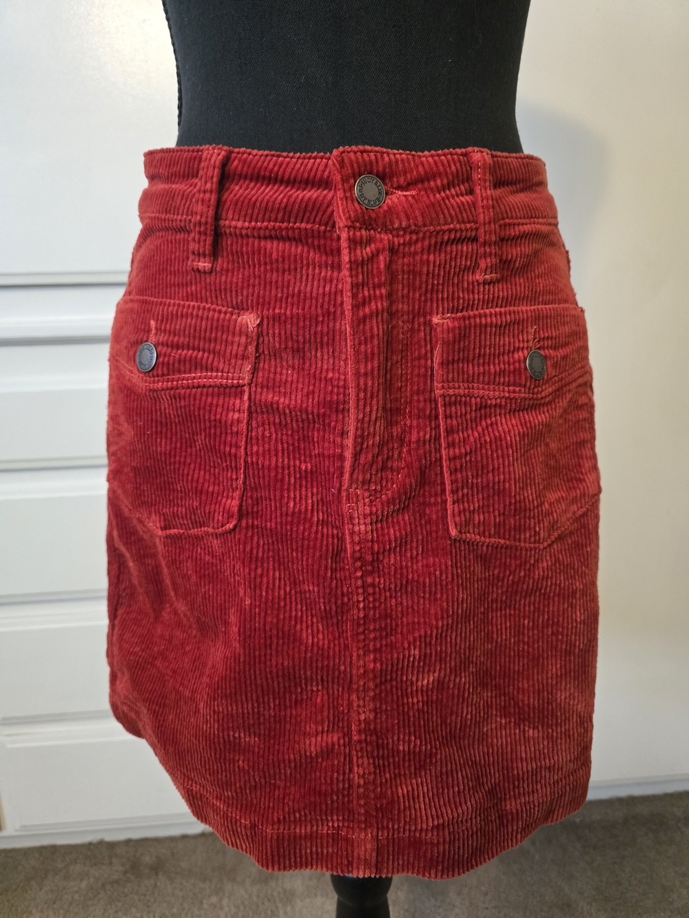 Judy Blue Corduroy Pocket Mini Skirt - Rust